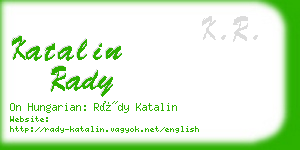 katalin rady business card